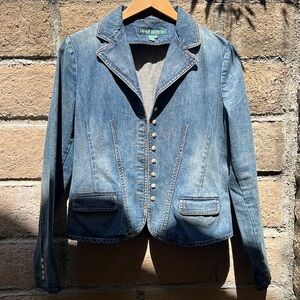 Lauren Ralph Lauren Light Blue Denim Jean Jacket